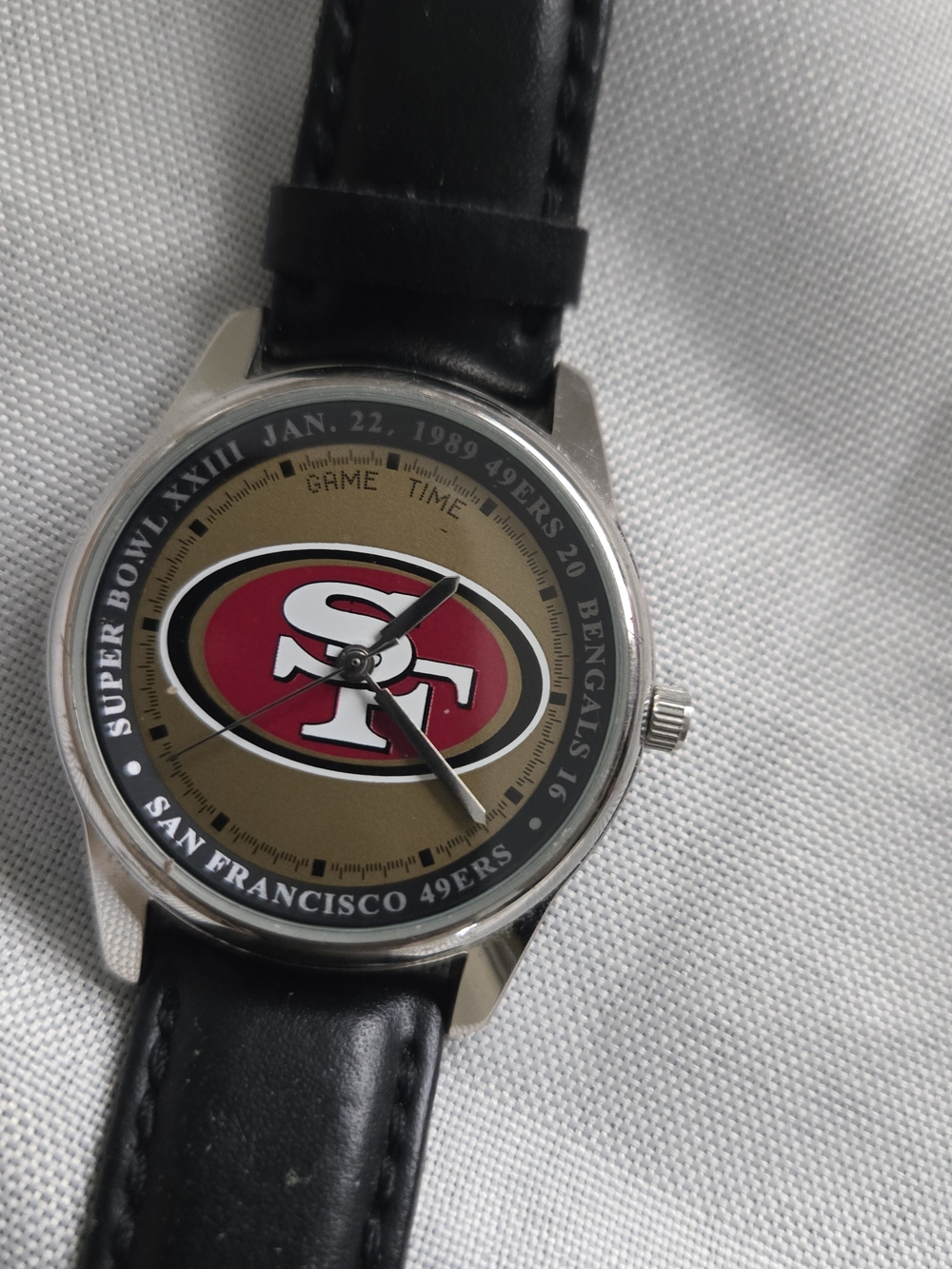 San Francisco 49ERS Super Bowl Ring Logo Watch - Team Fan Timepiece